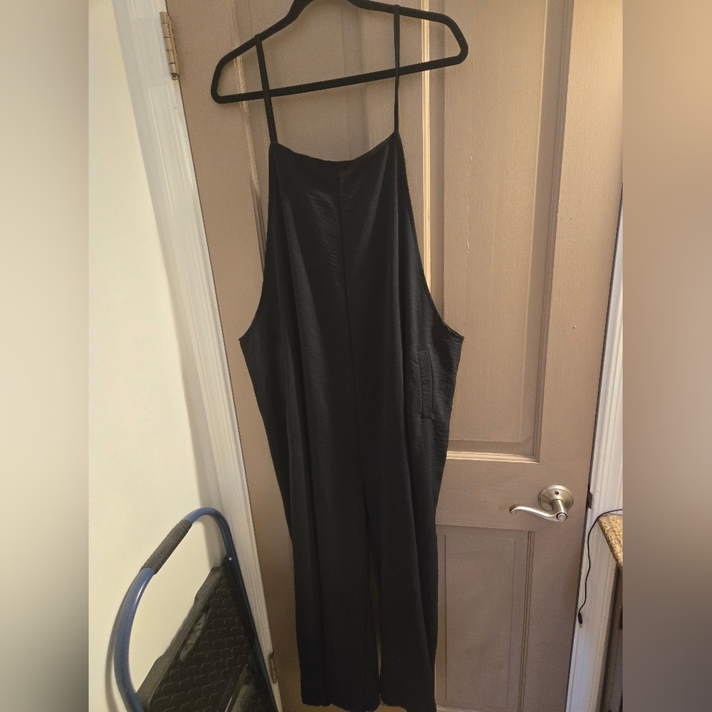 * 3x solid black wide leg overalls (runs small)